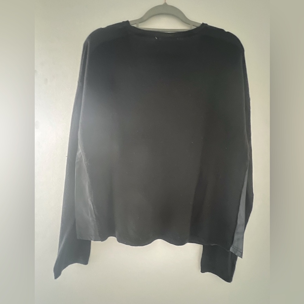 RD STYLE Black Contrast Sweater L